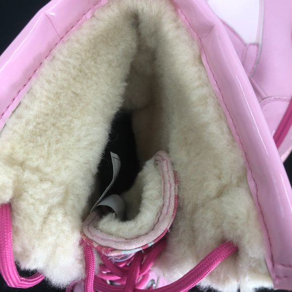 UGG GIRLS size 3 BOOTS BUTTE II PINK WATERPROOF BOOT SHEARLING Snow Rain Winter - Picture 14 of 15